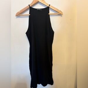 Popular Basics Black Backless Dress